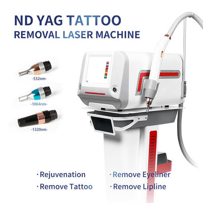 comprar Máquina de eliminación de tatuajes láser Nd Yag de aspecto atractivo y multifuncional con pantalla táctil a color y múltiples longitudes de onda Fabricación en línea