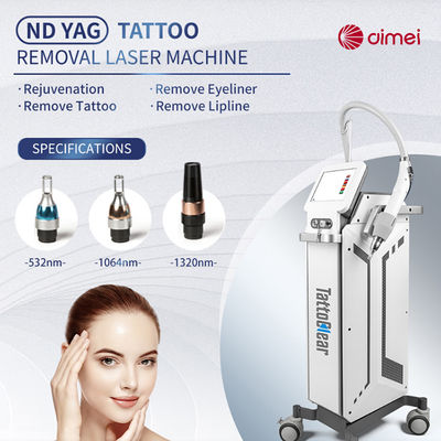 comprar 532/1064/1320nm Q-Switch Nd Yag Máquina de eliminación de tatuajes con láser para lesiones pigmentadas y tatuajes multicolores en Australia Fabricación en línea