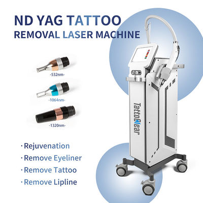1320nm 1064nm 532nm Q Switch Nd Yag Máquina de eliminación de tatuajes con láser Máquina de rejuvenecimiento de la piel